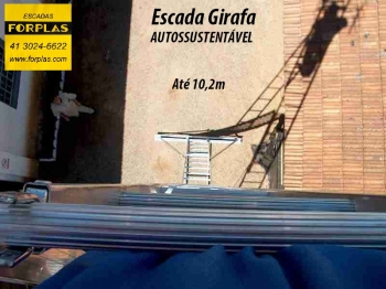 ESCADA DE ALUMÍNIO MODELO GIRAFA 9 DEGRAUS - Escadas Carniel